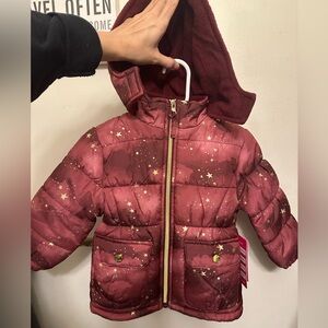 Pink Platinum Burgundy Jacket with Gold Stars